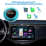 Exploter ApplePie Rocket Q Android 14 QCM4490 CarPlay Ai Box Global 5G LTE Support Wireless CarPlay Android Auto GPS HDMI