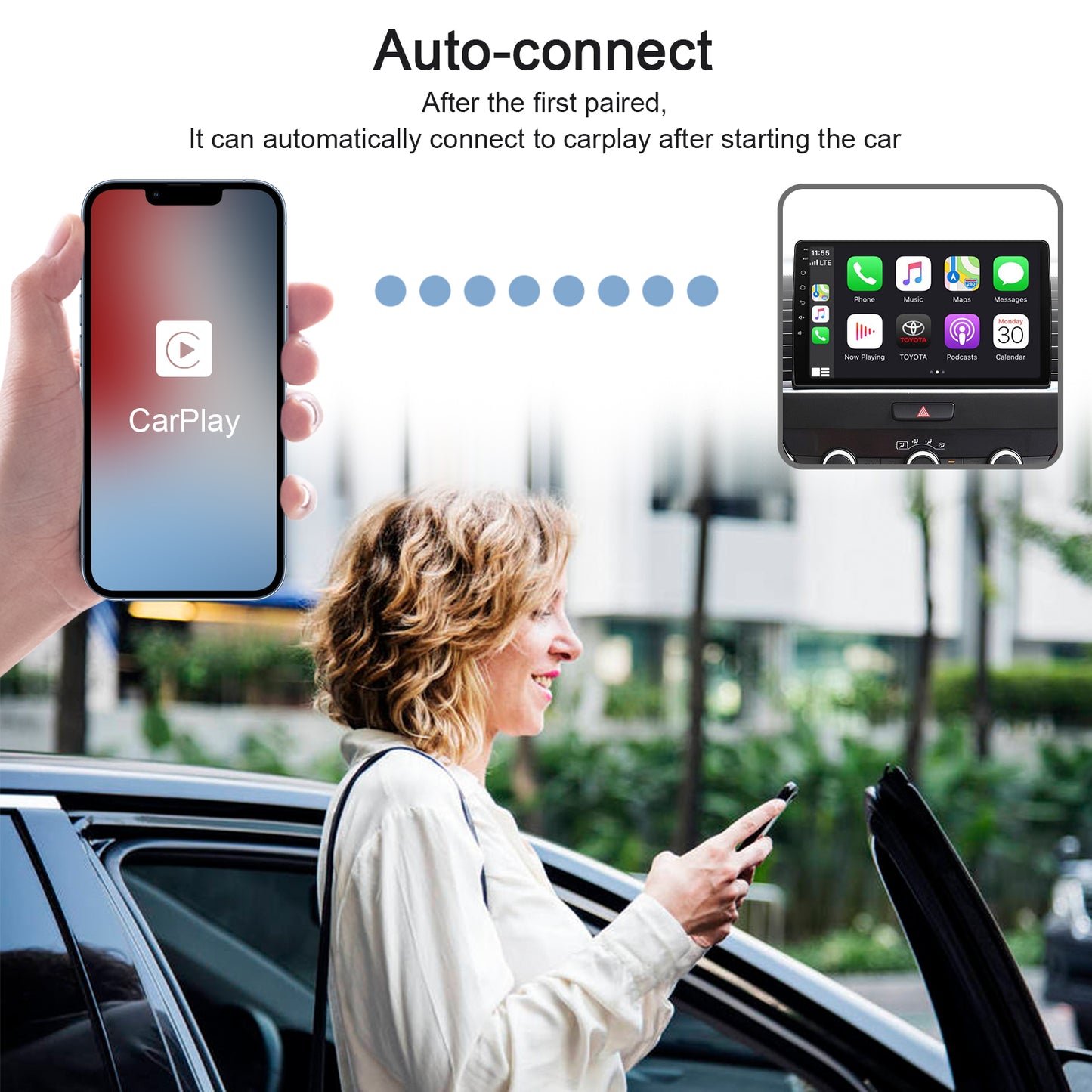 EXPLOTER CP-800-W16 Wired CarPlay Convert to Wireless CarPlay Wi-Fi 2.4GHz and 5GHz Automatically connect