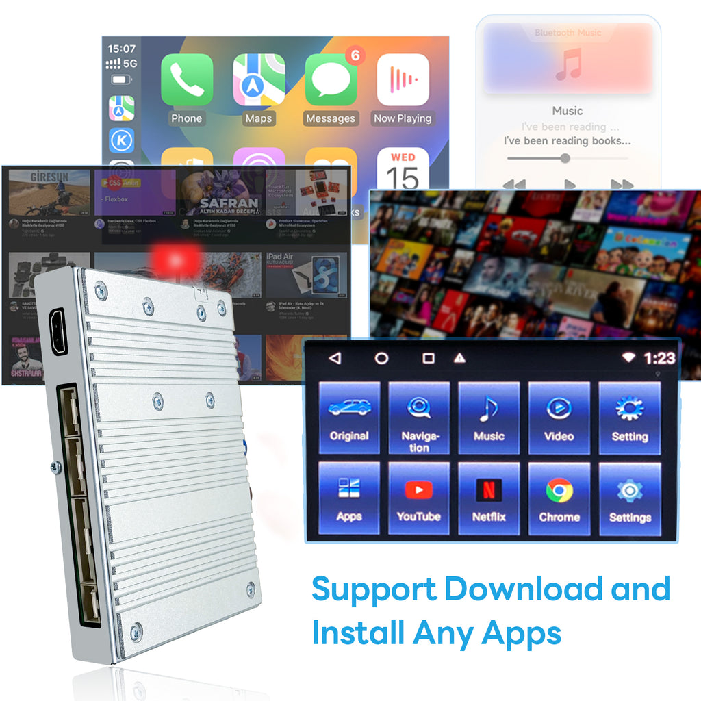 Android 13 Video Interface for LC200 Toyota Land Cruiser 200 2012-2015 QCM6125 8+128G 4G SIM HDMI output
