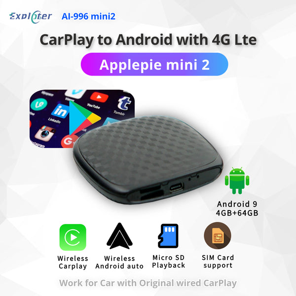 EXPLOTER AI-996 Mini 2.0 ApplePie - Car Wireless CarPlay AI Box Androi –  Exploter - ApplePie