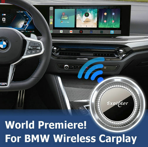 EXPLOTER Wireless AI Box for BMW or Other Car with Wireless Carplay System, Android 13, 8GB RAM, 128GB ROM, Dual WiFi, Support 4G Sim Card and HDMI output