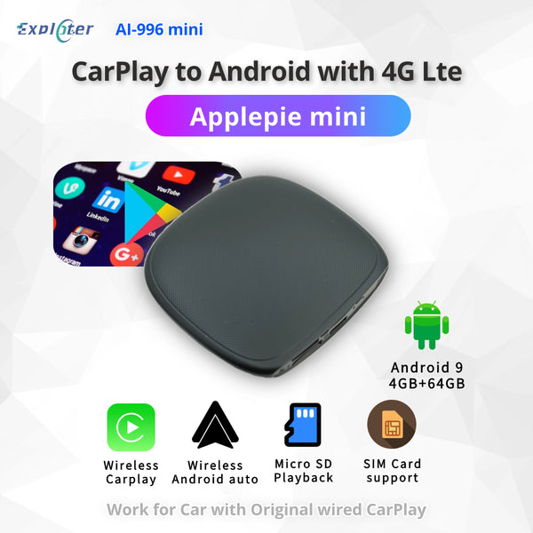 EXPLOTER AI-996 Mini ApplePie - Car Smart Box CPU 8-Core RAM 4GB+64GB –  Exploter - ApplePie