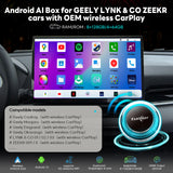 EXPLOTER Wireless AI Box for BMW or Other Car with Wireless Carplay System, Android 13, 8GB RAM, 128GB ROM, Dual WiFi, Support 4G Sim Card and HDMI output