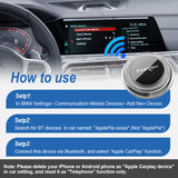 EXPLOTER Wireless AI Box for BMW or Other Car with Wireless Carplay System, Android 13, 8GB RAM, 128GB ROM, Dual WiFi, Support 4G Sim Card and HDMI output