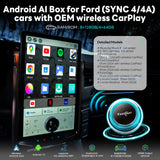 EXPLOTER Wireless AI Box for BMW or Other Car with Wireless Carplay System, Android 13, 8GB RAM, 128GB ROM, Dual WiFi, Support 4G Sim Card and HDMI output