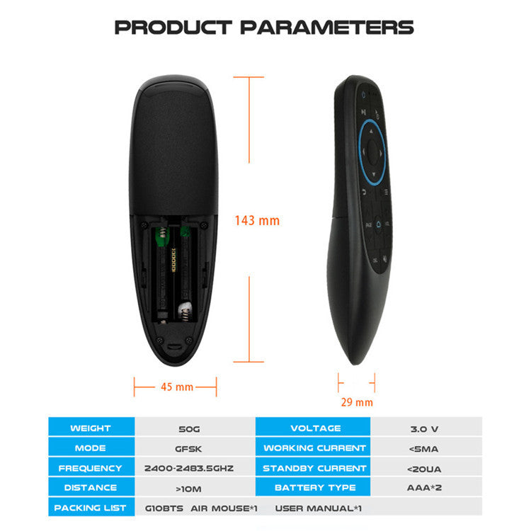 BT Air Mouse - Bluetooth 5.0 Remote Control for ApplePie AI Box and Other Android OS Device
