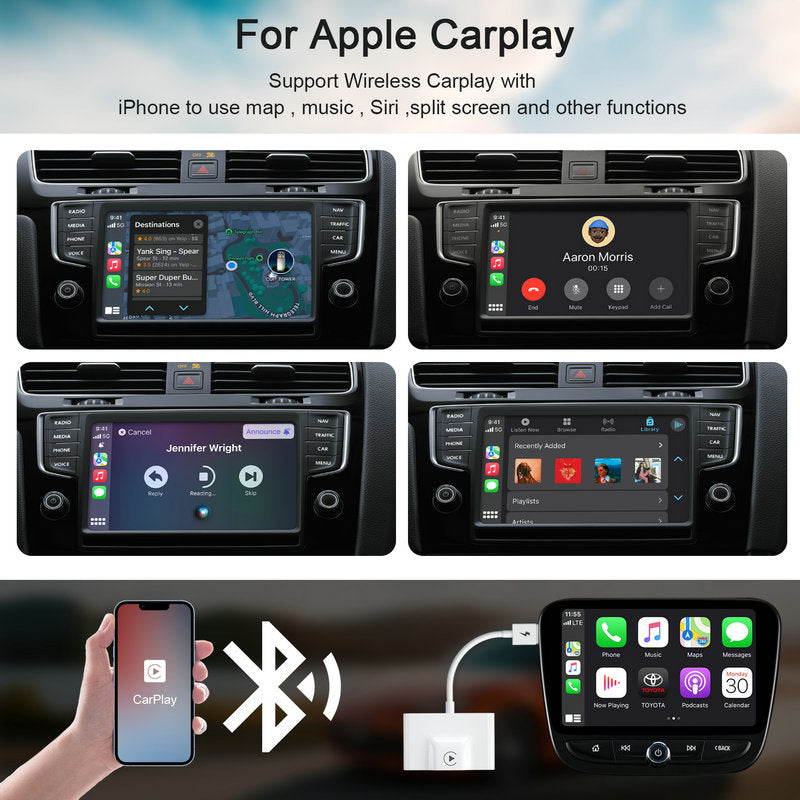 EXPLOTER CP-800-W17 Wired CarPlay Convert to Wireless CarPlay Wi-Fi 2.4GHz and 5GHz Automatically connect