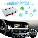 For AUDI MMI2G System A4 A5 Q5 with 6.5" Screen Wireless CarPlay and Android Auto Upgrade Kit 2008 2009 2010 2011 2012 2013 2014 2015 2016 2017 2018
