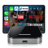 AI Box for TESLA Model 3 Model Y Model S Model X with AMD Ryzen Processor & Browser Android 16 Support Wireless Carplay Android Auto YouTube Netflix TF Card Video Play