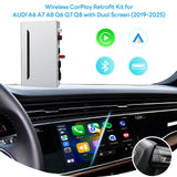 For AUDI MIB3 System Dual Screen Wireless CarPlay and Android Auto Upgrade Kit 2019 2020 2021 2022 2023 2024 2025
