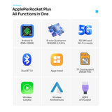 Exploter ApplePie Rocket Plus NEW Square‑Shaped Android 16 QCM6350 2.0 GHz Car Ai Box 5G LTE (Not supported North America/Japan) Wireless CarPlay Android Auto GPS HDMI 8GB RAM