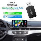 Exploter Wired to Wireless CarPlay | Android Auto 2-in-1 USB Dongle CP880-B30 Fit for iPhone and Android Phone Cars from 2016 Online Upgrade