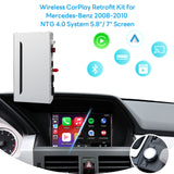 For Mercedes Benz NTG4.0 System  (Square LVDS Port) with 5.8" or 7" Screen Wireless CarPlay and Android Auto Upgrade Kit 2007 2008 2009 2010 2011 2012 2013 2014