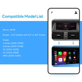 For BMW CCC System with 6.5" or 8.8" Screen CarPlay and Android Auto Upgrade Kit 2005 2006 2007 2008 2009
