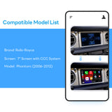 For Rolls-Royce CCC System with 7‘ Screen CarPlay and Android Auto Upgrade Kit 2006 2007 2008 2009 2010 2011 2012