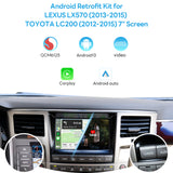 Android 13 Video Interface for LC200 Toyota Land Cruiser 200 2012-2015 QCM6125 8+128G 4G SIM HDMI output