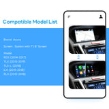 For Acura with 7“/ 8" Dual Screen ILX RDX TLX TLX-L RLX CarPlay and Android Auto Upgrade Kit  2013 2014 2015 2016 2017 2018 2019