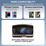 For BMW CCC System with 6.5" or 8.8" Screen CarPlay and Android Auto Upgrade Kit 2005 2006 2007 2008 2009