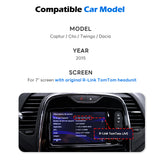 For 2015 Captur / Clio / Twingo / Dacia with original R-Link TomTom headunit with 7" screen CarPlay and Android Auto Upgrade Kit