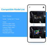 For Porsche PCM3.1 System Cayenne /Palamera/Macan/Cayman/911 / 978 with 7" Screen 2010 2011 2012 2013 2014 2015 2016  CarPlay and Android Auto Upgrade Kit