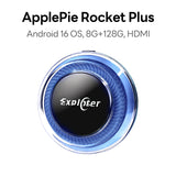 Exploter ApplePie Rocket Plus Android 16 QCM6350 2.0 GHz Car Ai Box 5G LTE (Not supported North America/Japan) Wireless CarPlay Android Auto GPS HDMI 8GB RAM