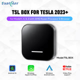 AI Box for TESLA Model 3 Model Y Model S Model X with AMD Ryzen Processor & Browser Android 16 Support Wireless Carplay Android Auto YouTube Netflix TF Card Video Play