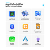Exploter ApplePie Rocket Plus Android 16 QCM6350 2.0 GHz Car Ai Box 5G LTE (Not supported North America/Japan) Wireless CarPlay Android Auto GPS HDMI 8GB RAM