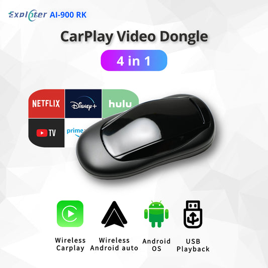 EXPLOTER Applepie AI-900 RK Wi-Fi version CarPlay to Wireless AI Box support YouTube Netflix with USB Port OTA Online Upgrade