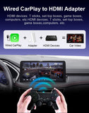 EXPLOTER CarPlay to HDMI USB Dongle, HDMI Car TV Mate Multimedia Adapter for Cars with OEM Factory Wired CarPlay, Compatible with Fire TV Stick/Game Consoles/Screen Throwers/DVD/Set-top Boxes, HDMI Input to USB Car Play Converter