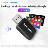 Exploter Wired to Wireless CarPlay | Android Auto 2-in-1 USB Dongle CP880-B30 Fit for iPhone and Android Phone Cars from 2016 Online Upgrade