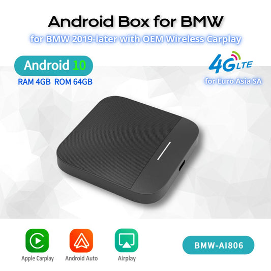 Car Ai Box Special for BMW 2019-later with OEM Wireless Carplay 4G LTE Android 10 SIM / TF Card Support 8 Core Ram 4GB Online