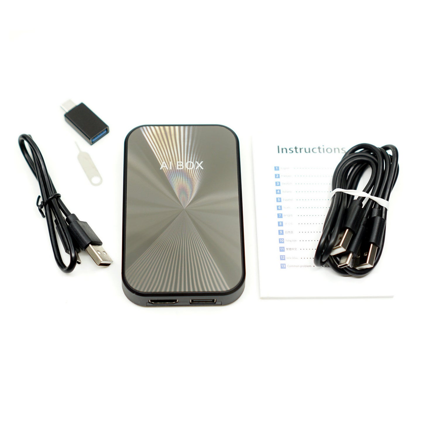 Wireless CarPlay Android 10 HDMI Car Ai Box USB 4G SIM Card Youtube Netflix